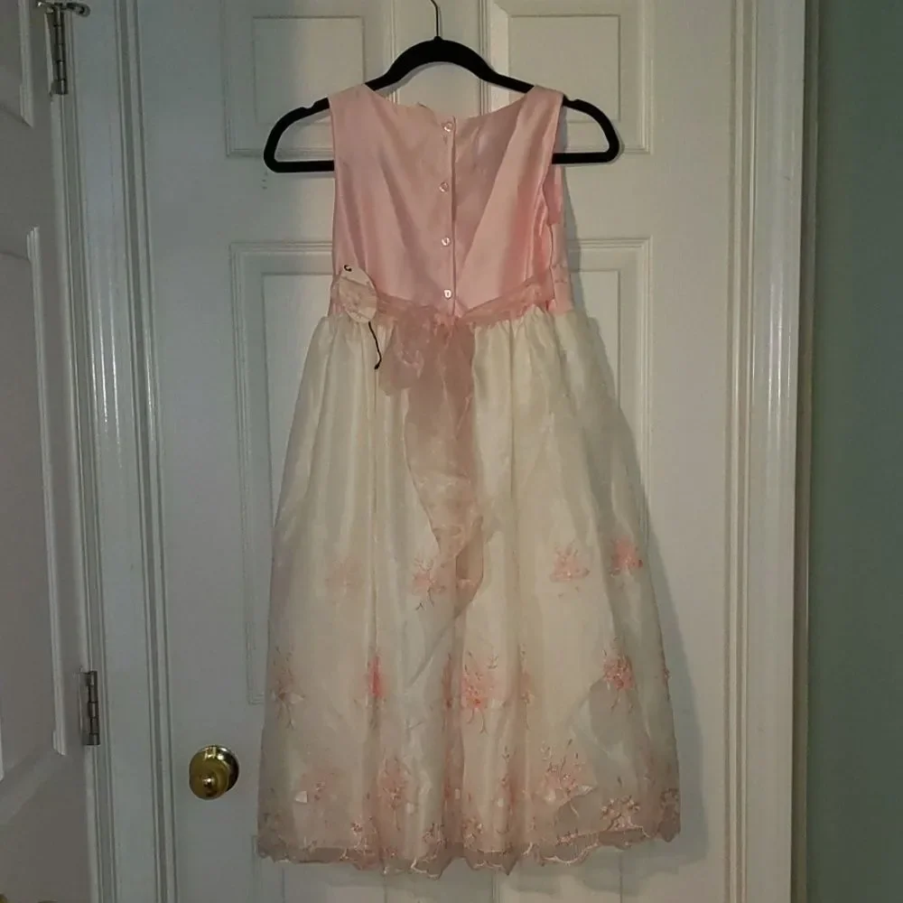 Butterflyxc Inc boutique pink and white  dress Sz